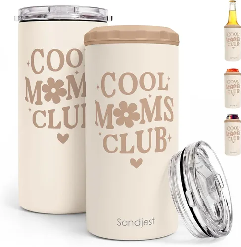 Vista 23 de SANDJEST Vaso para Amantes de los Libros Estante 4 en 1 Vaso de 12 oz Enfriador de Lata Coozie Vaso delgado de acero inoxidable Regalo