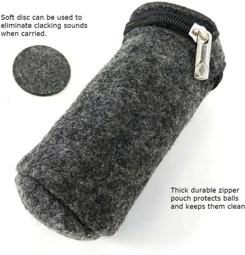 Vista 5 de Top Chi Bolas Baoding de obsidiana negra con bolsa de transporte para terapia de manos, ejercicio y alivio del estrés (mediana de 1.5 pulgadas)