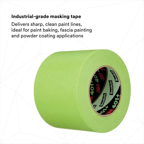 Vista 2 de 3M – Cinta de enmascarar 401+, color verde, varios tamaños, Verde, 8