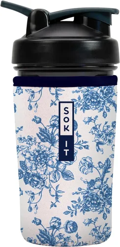 Vista 63 de Sok It BotlSok Botella Mezcladora de Proteínas con Funda Aislante de Neopreno (Floral Abstracto, Se Ajusta a Mezcladoras de 24oz)
