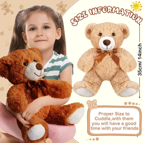 Vista 2 de Zhanmai 18 osos de peluche de 14 pulgadas, regalos a granel, juguetes de oso de peluche para cumpleaños, baby shower, graduación, recuerdos