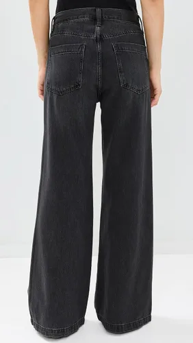 Vista 3 de Pistola Denim Jeans Palazzo de corte bajo Jadyn para mujer, Zen, 27