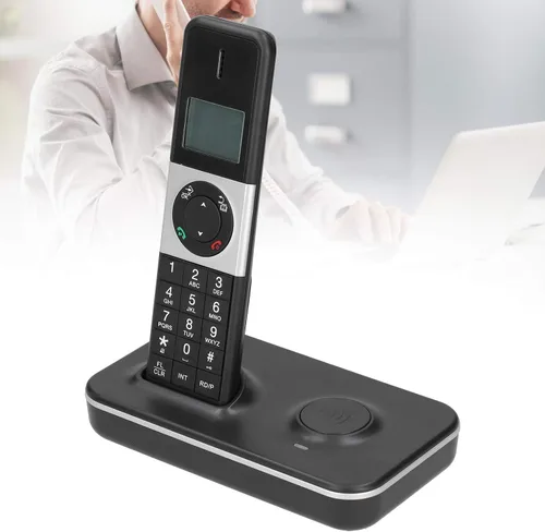 Vista 7 de Teléfono inalámbrico para el hogar, sistema de teléfono inalámbrico, pantalla LCD retroiluminada, identificación de llamada/reenvío de llamadas