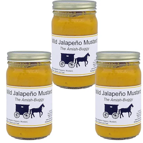 Vista 4 de Amish Mostazas - Eneldo - Tarro de 7 oz - Paquete de 3 frascos