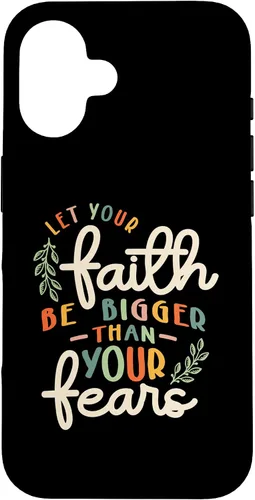 Vista 32 de Faith Over Fear Vintage Inspire Christian Design Case for iPhone 17