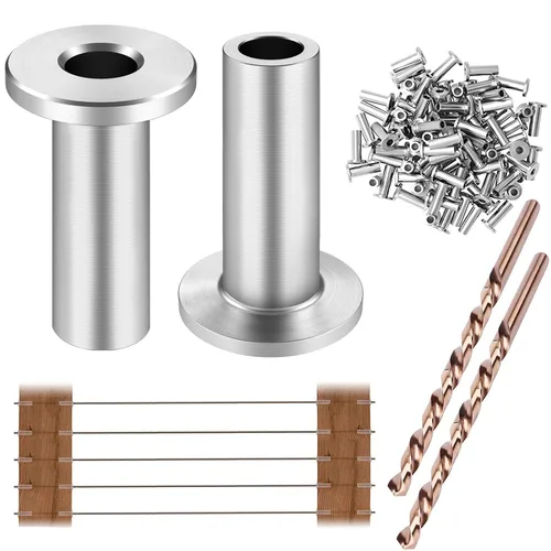 Vista 10 de CKE Paquete de 50 fundas protectoras de acero inoxidable T316 para barandillas de cable de cuerda de alambre de 1/8 pulgadas, fundas protectoras