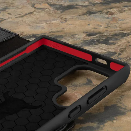 Vista 6 de Funda TORRO Compatible con Samsung Galaxy S24 Ultra 5G – Estuche tipo cartera de cuero premium con soporte y ranuras para tarjetas (negro)