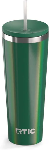 Vista 38 de RTIC Vaso Térmico Diario de 20 onzas de Acero Inoxidable Portátil con Aislamiento, Taza de Café de Viaje con Pajita, Forro de Cerámica, Tapa