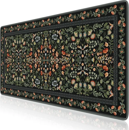 Vista 38 de iCasso Alfombrilla de mouse estética pequeña con diseño floral, mini alfombrilla de mouse portátil rosa, antideslizante y cómoda, de tela para mouse