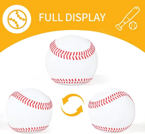 Vista 2 de H&W Alcancía de béisbol para niños, inastillable, con temática de deportes de béisbol, regalo para niños