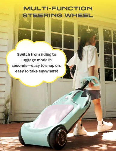Vista 8 de Coche eléctrico oscilante aigo - Coche eléctrico de 21.6V para niños con pedal y asa de tracción, coche oscilante de 3 velocidades, coche