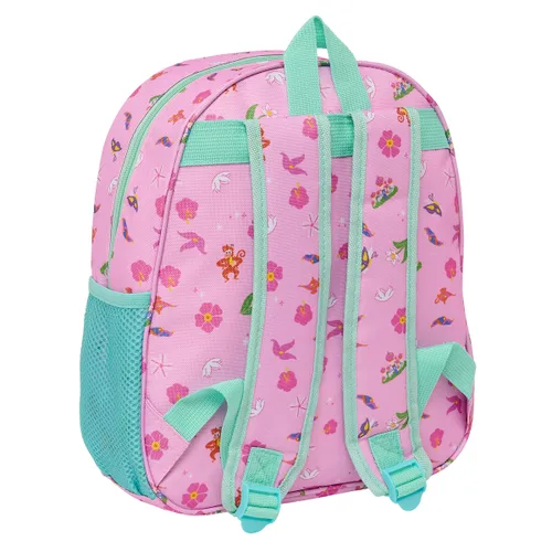 Vista 4 de Mochila Infantil 3D Disney Princess Jasmine Rosa 27 x 33 x 10 cm