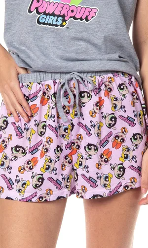 Vista 3 de INTIMO The Powerpuff - Conjunto de pijama para mujer, serie de televisión y personajes para dormir