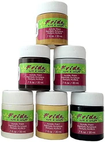 Vista 4 de Frida Art & Craft Juego de pintura de animales de granja; 6 pinturas de 0.67 onzas
