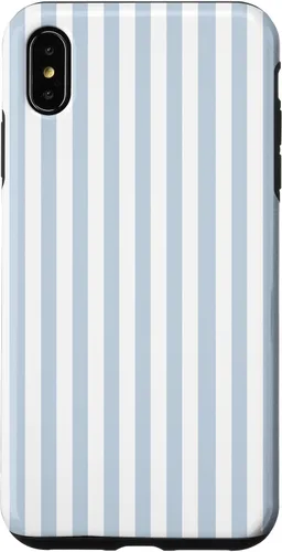 Vista 11 de Funda con patrón geométrico de rayas blancas y azul claro para iPhone 17