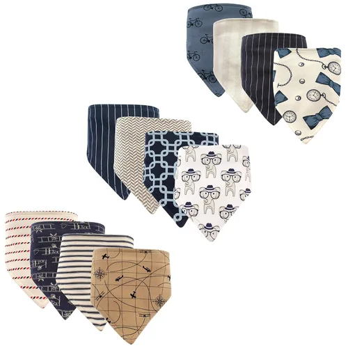 Vista 17 de Hudson Baby Baberos unisex de algodón para bebé, avión, talla única (paquete de 2)