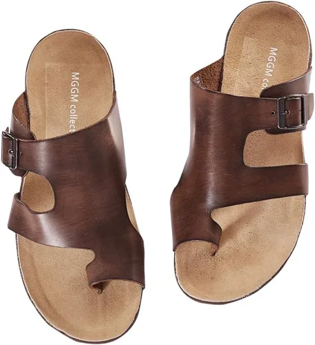Vista 3 de MGGMOKAY Sandalias de cuero de vaca para hombre