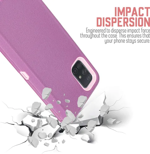 Vista 6 de Funda para Samsung Galaxy A71 con clip para cinturón, resistente a los golpes, protector de pantalla integrado, compatible con Samsung Galaxy A71