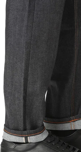 Vista 5 de Naked & Famous Denim Jeans Easy Guy Laid Back Fit para hombre en orillo elástico de 11 onzas