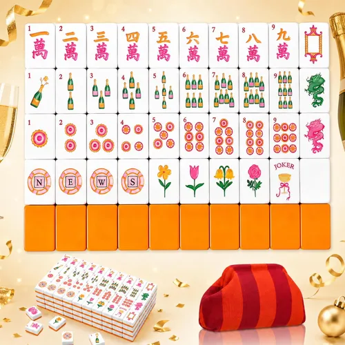 Vista 12 de Soulchen Red Green Plaid American Mahjong Tiles Accessory