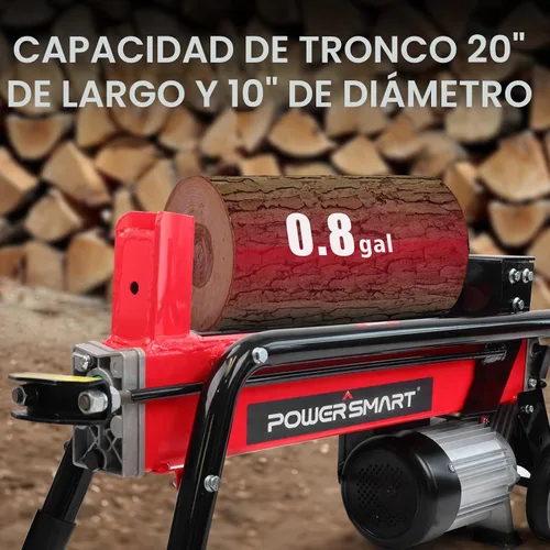 Vista 3 de PowerSmart - Divisor eléctrico de troncos, 7 toneladas, velocidad del motor 3500, 15 amperios, diseño horizontal de haz completo