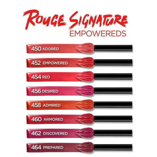 Vista 5 de L'Oréal Paris Makeup Rouge Signature - Tinta de labios mate, Adored Adorado