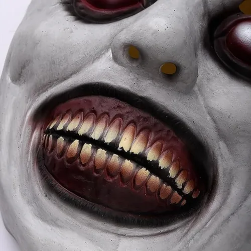 Vista 4 de Máscara aterradora de Halloween para adultos, realista y duradera, de látex natural, espeluznante, máscara de terror para fiesta de cosplay