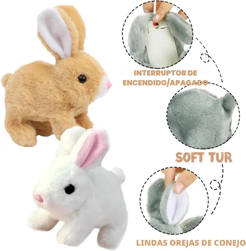 Vista 5 de My Realistic Bunny Toy Easter My Realistic Interactive Bunny - Saltar, contraer y sacudir orejas (marrón)