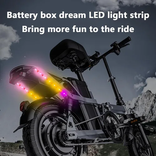 Vista 5 de Luces de bicicleta, se pueden recortar, impermeables, luces de bicicleta para montar por la noche, para niños, adultos, niños y niñas