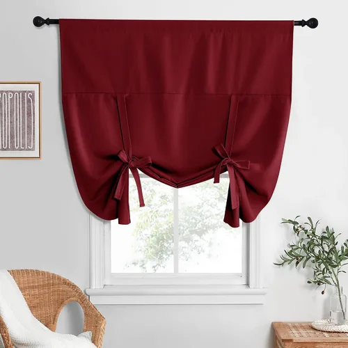 Vista 123 de NICETOWN Cortina Opaca con Aislamiento Térmico – Persiana Enrollable para Ventana de Bebé para Dormitorio/Acción de Gracias