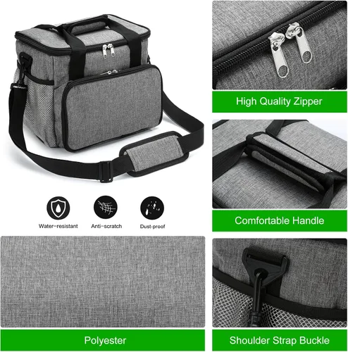 Vista 3 de TMEOIIPY Bolsa de almacenamiento compatible con Bissell SteamShot 39N7V/39N7A, divisores ajustables, bolsa organizadora de limpiador de vapor