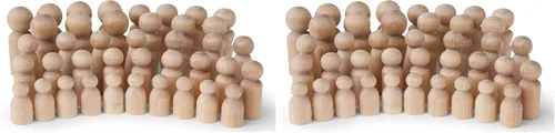 Vista 7 de Cuerpos de muñeca sin terminar, de madera de abedul y madera de arce, set de artista para pintar y personalizar figuras, ideal para manualidades