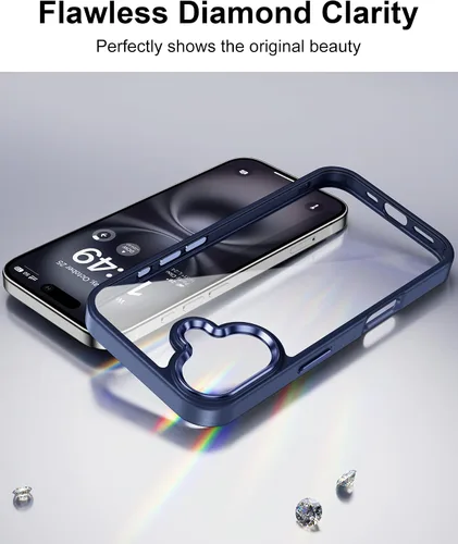 Vista 376 de HOOMIL Funda para iPhone 7 Plus/iPhone 8 Plus de 5.5 Pulgadas, sin amarillamiento, protección contra caídas, cubierta trasera dura transparente