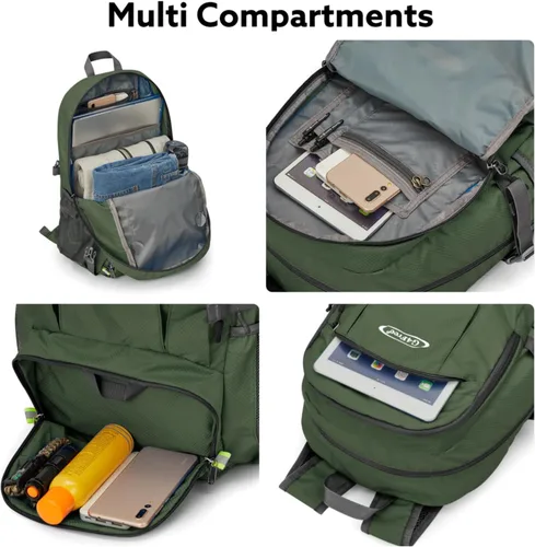 Vista 3 de G4Free - Mochila para senderismo ligera y plegable de 40L, mochila de viaje impermeable para el día a día Water-Resistant Polyamide
