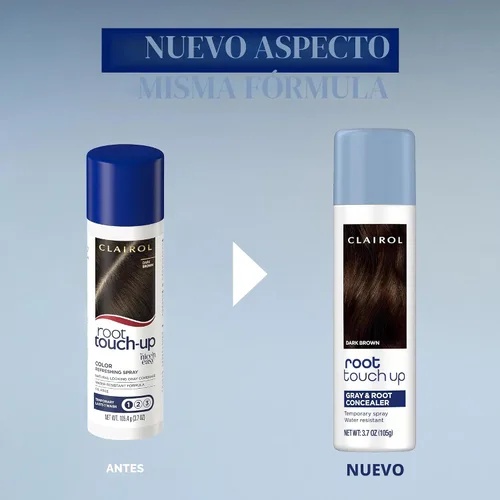 Vista 2 de Clairol Spray de coloración temporal para retoque de raíz, color de cabello negro, paquete de 1 Clairol Root Touch-Up Spray para teñir el cabello