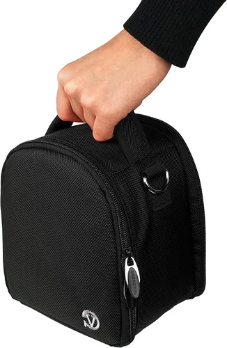 Vista 2 de VanGoddy Laurel Onyx - Funda de transporte para cámara Polaroid OneStep 2 i-Type, Pop, Snap, Snap Touch, Pic-300 Instant Print Negro (Onyx Black)