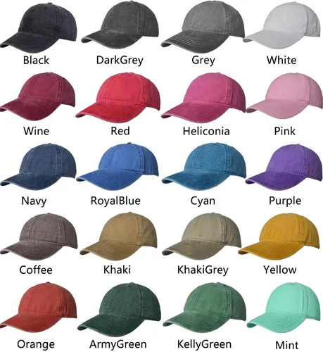 Vista 5 de TSSGBL - Gorras de béisbol ajustables de algodón lavado estilo vintage, sin estructura, de perfil bajo, desgastadas, gorra clásica para papá