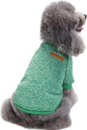 Vista 15 de Suéter de punto clásico para perros y mascotas, cálido para invierno, abrigo para cachorros y mascotas, ropa de suéter suave para perros pequeños