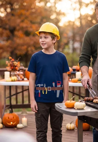 Vista 6 de Tstars Camiseta de pirata juvenil – Camiseta Buccaneer para niños y niñas con temática de Halloween Trick or Treat marino