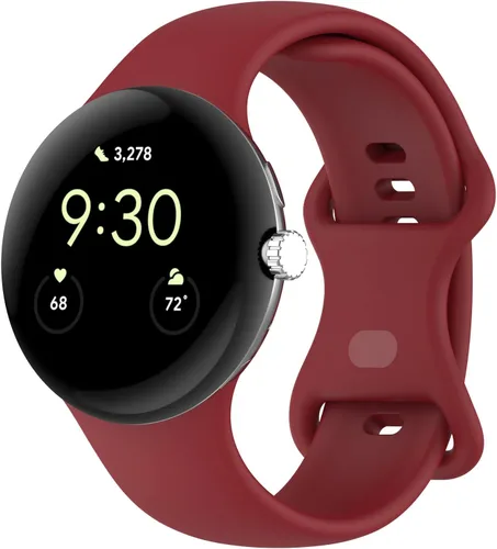 Vista 13 de Compatible con correas de reloj Google Pixel, silicona suave, correa deportiva ajustable para Google Pixel Watch 3 de 1.614 pulgadas/Pixel Watch