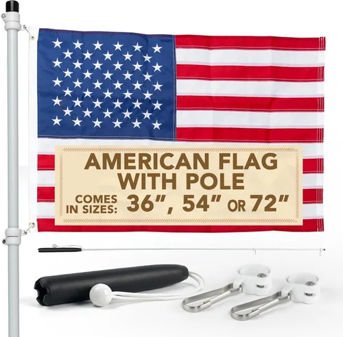 Vista 8 de South Wind Designs Soporte para caña de barco con soportes giratorios, kit de asta de bandera premium con soportes giratorios para lanzacohetes