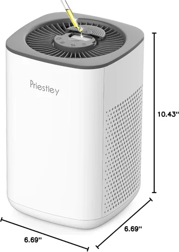 Vista 10 de Priestley Purificadores de Aire Pequeños para Casa Dormitorio Residencia Universitaria Oficina Escritorio, 20dB Silencioso Purificador de Aire HEPA