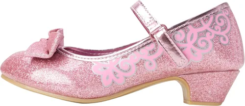Vista 4 de Disney Princess Shoes - Zapatos de tacón bajo con purpurina Mary Jane niñoniña pequeña