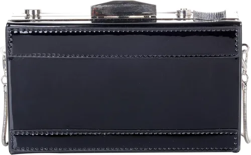 Vista 3 de QZUnique Bolso de hombro para cámara, bolsa cruzada de piel sintética, estilo vintage, novedoso, bonito bolso