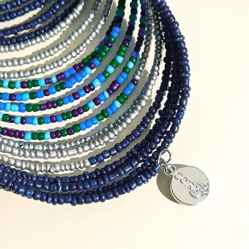 Vista 5 de COIRIS Pulseras elásticas de cuentas de semillas multicapa con cuentas pequeñas y apilables, para mujeres y niñas