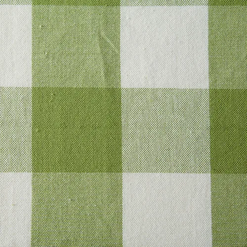 Vista 3 de DII Buffalo Check Collection, mantel clásico de granja, 52 x 52 pulgadas, color verde antiguo