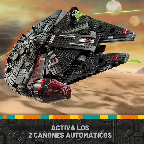 Vista 5 de LEGO Star Wars El Halcón Oscuro Edificable Starship – Conjunto de juguetes de Star Wars para niños y niñas – Juguete coleccionable de halcón milenio