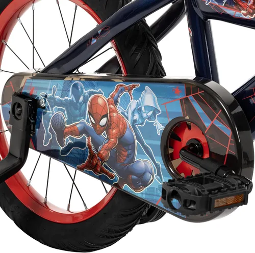 Vista 5 de Huffy Disney and Marvel 12/16 Inch Boys Bikes, Multiple Color Options Abismo azul Spider-Man