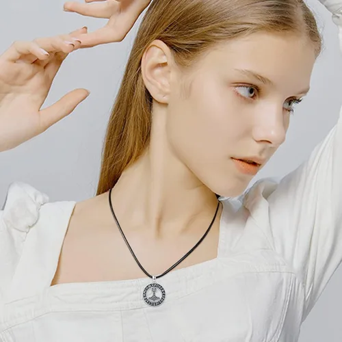 Vista 3 de Mjolnir, collar de plata de ley 925, colgante de amuleto de mitología de martillo de Thor nórdico para mujeres y hombres, joyería nórdica pagana