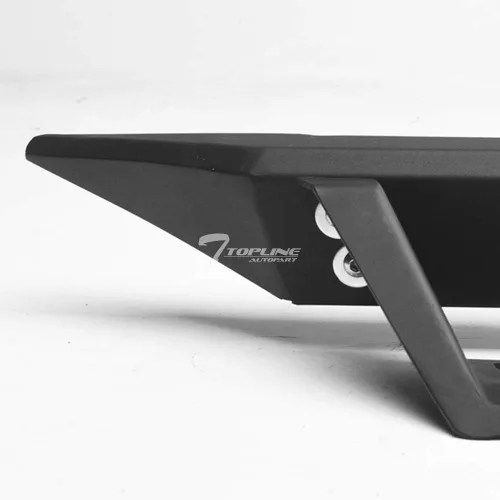 Vista 5 de Estribos de riel Nerf de color negro mate, modulares, con escalón caído, compatible con 05-21 Frontier / 09-12 Suzuki Equator Crew Cab